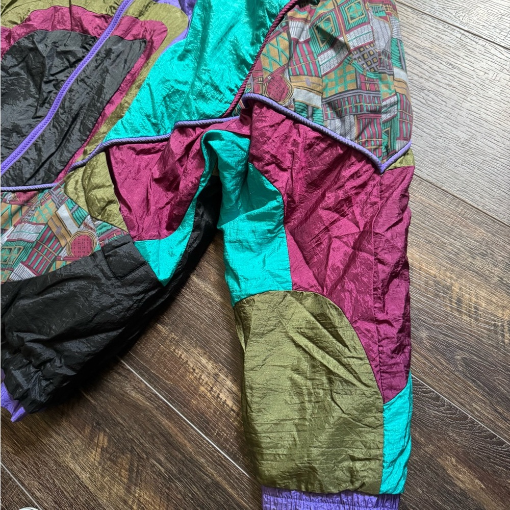 Vintage Brayan 80s-90s Colorblock Ski windbreaker jacket - Picture 6 of 7